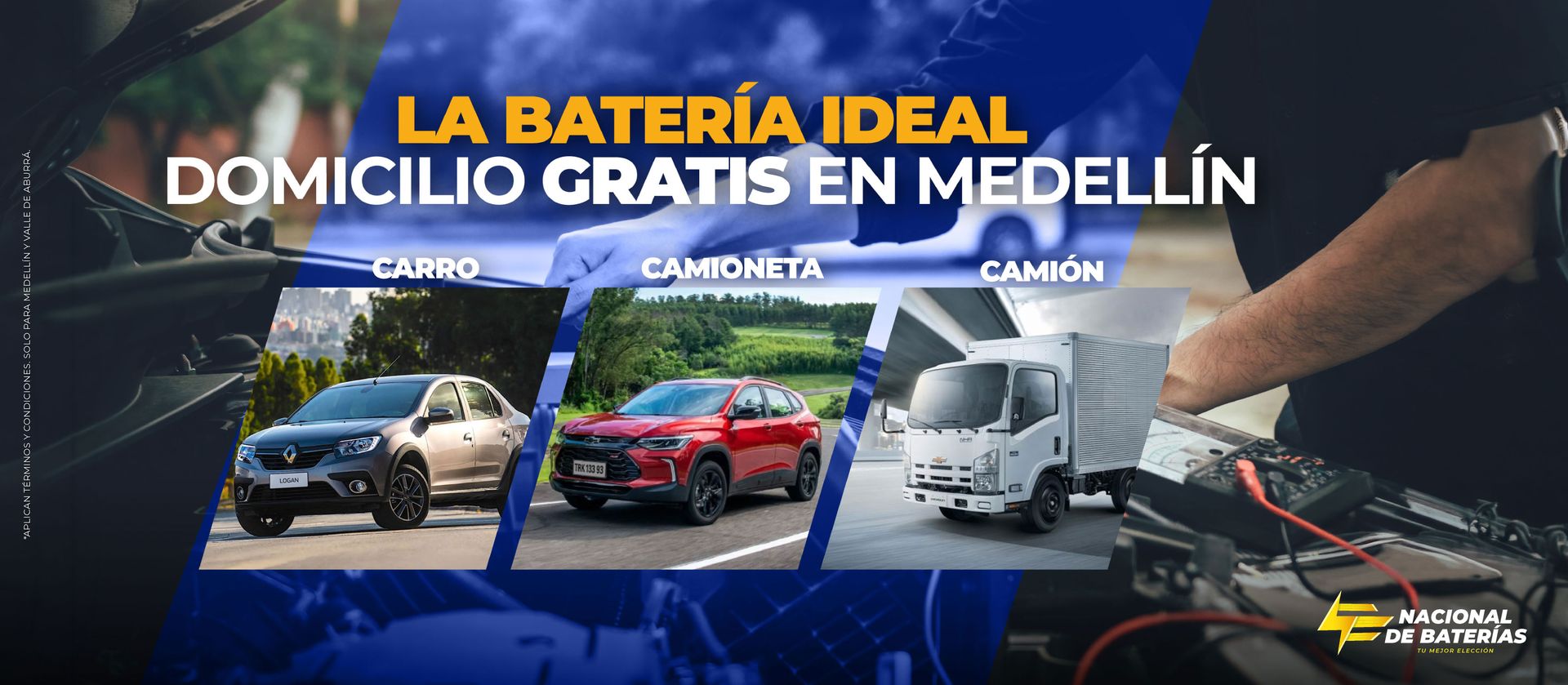 Cambio de batería a domicilio en Medellín